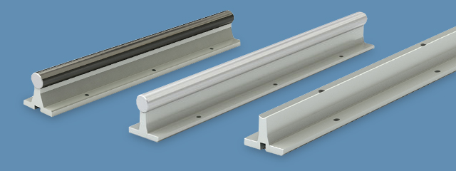 Rail supports for light weight aluminum shafting