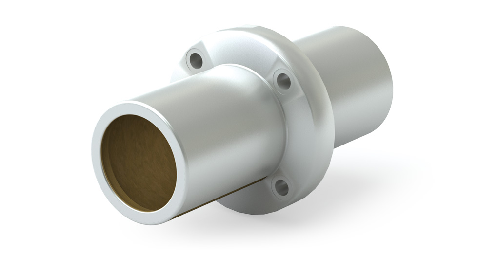 CFPJRC (Metric) Round Compensated Flange Mount Center Linear Plain Bearing