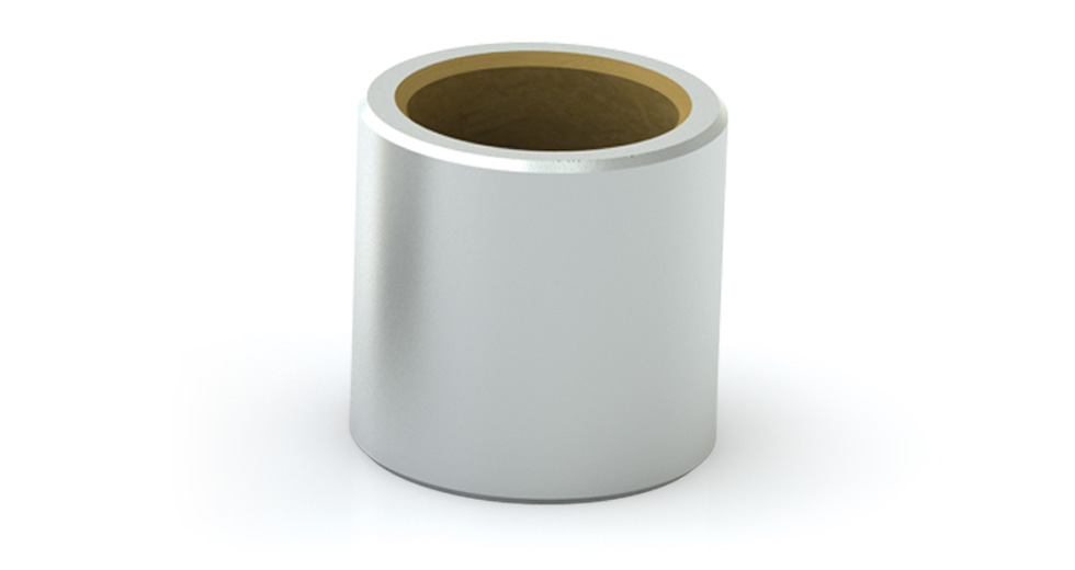 Side view of PSM (Metric) Simplicity® Precision Sleeve Linear Plain Bearings